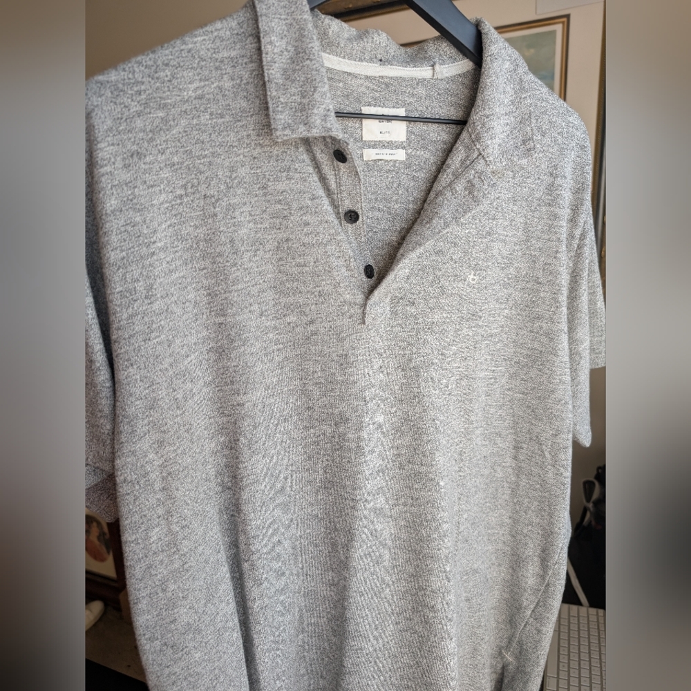 rag & bone Gray Polo Shirt